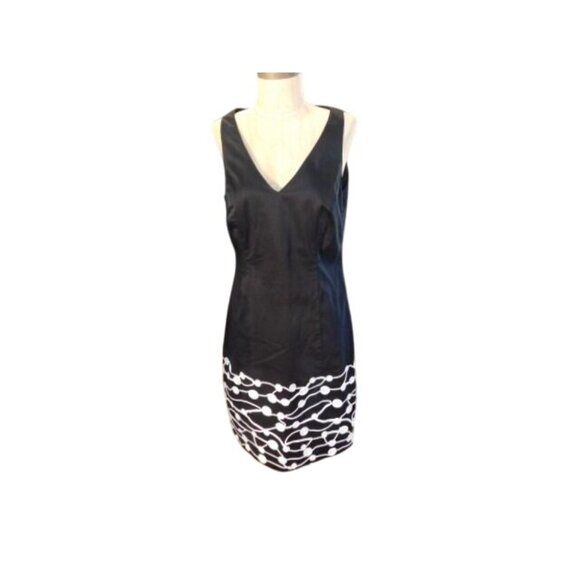 Chetta B. Sherri Bloom Peter Noviello Size 8 Designer Black Sleeveless Dress - Picture 1 of 2